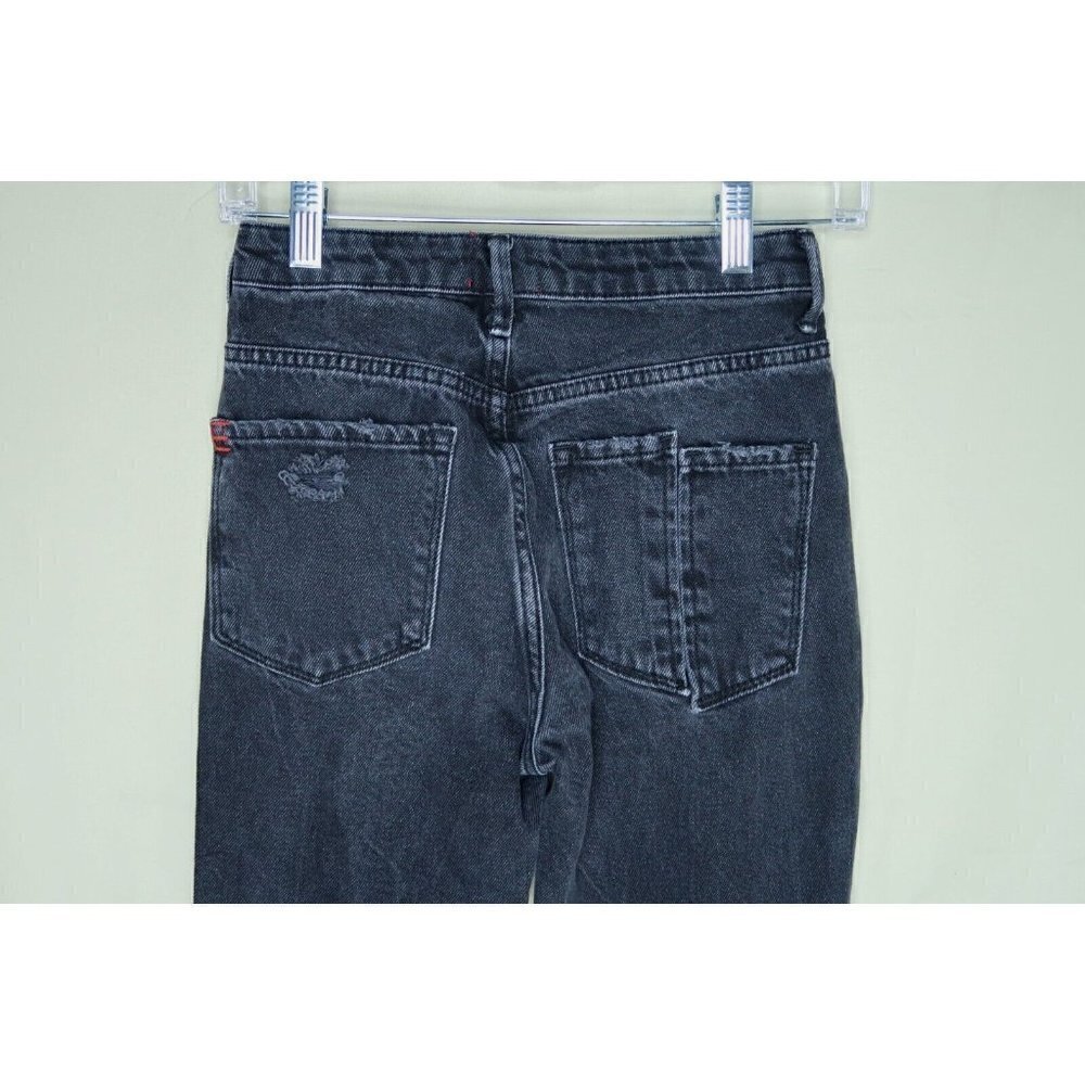 BDG Urban Outfitters Flare Jeans Black Bootcut Cropped Destroyed Women's Sz 24 - Picture 6 of 10